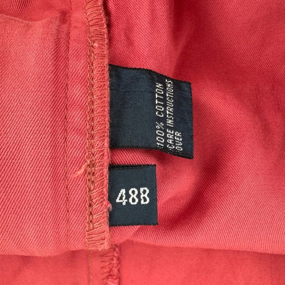 Polo Ralph Lauren Big Tyler Short Mens 48B Red Pleated Chino Cotton Shorts